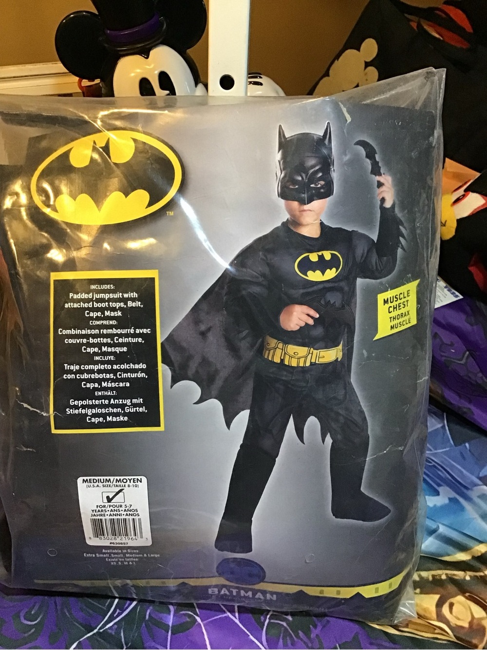 Dc comics batman child costume size medium 8-10
